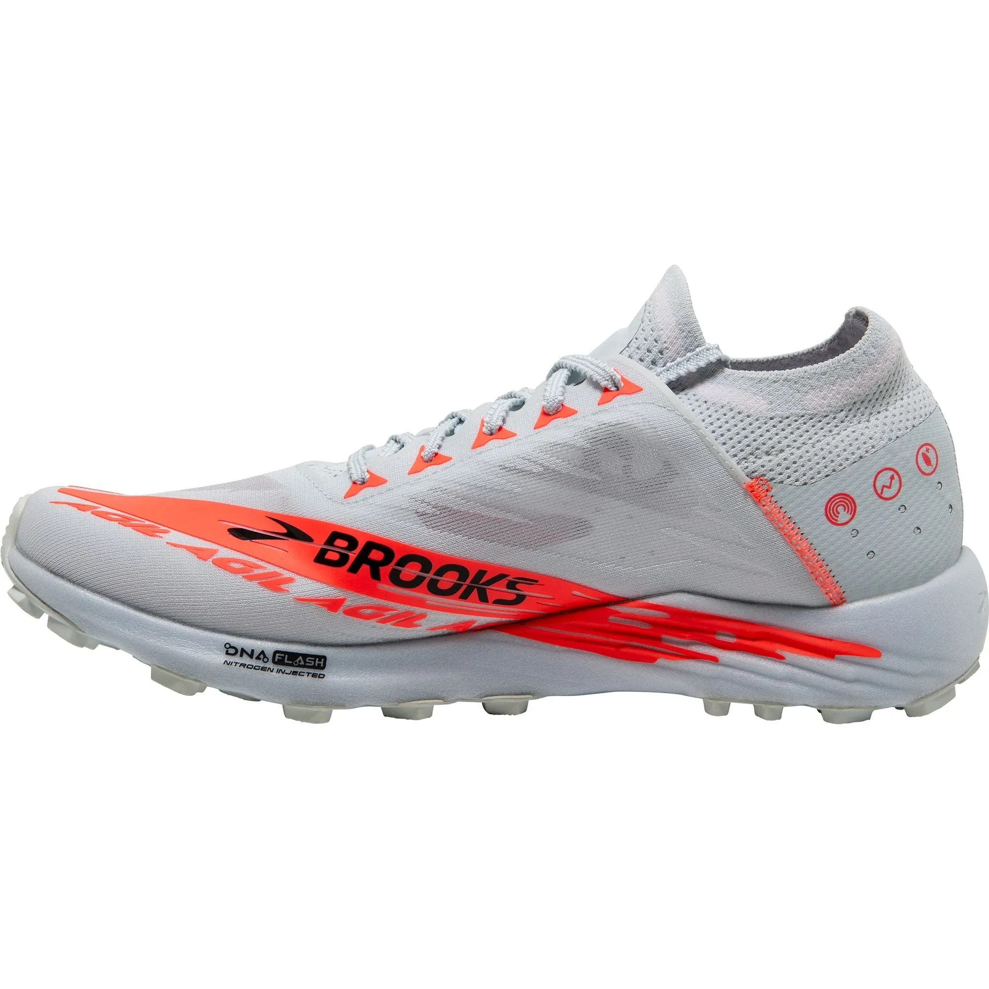 Brooks Catamount Agil Trail Running Shoes - Grey Stability Plates running for a challenge