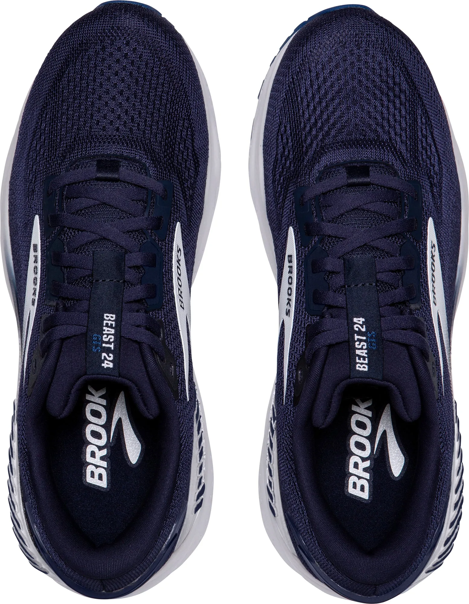 Ventilated Sides Brooks Beast GTS 24 Mens Running Shoes - Navy