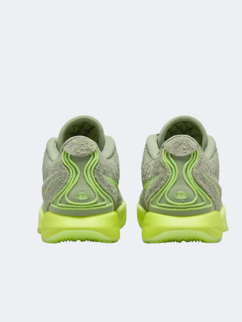Smart Look Toe box Nike Lebron Xxi Men Basketball Shoes Oil Green/Volt