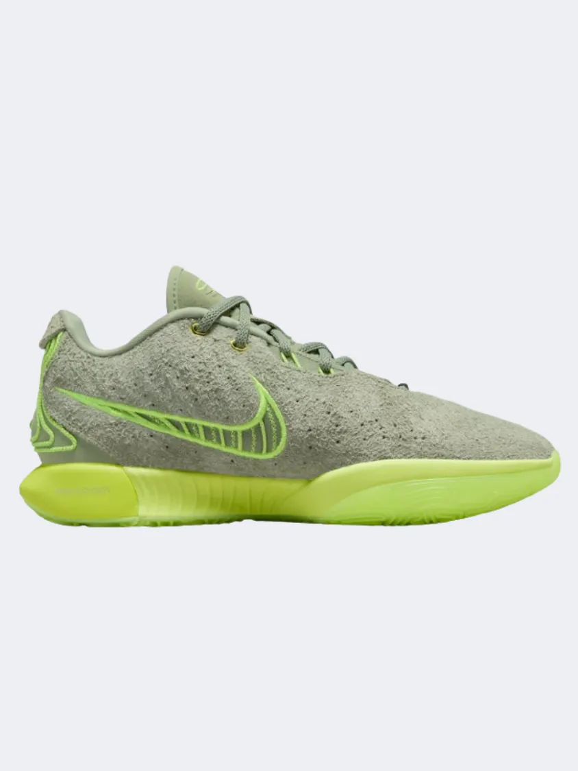 Ultra Light Construction Nike Lebron Xxi Men Basketball Shoes Oil Green/Volt