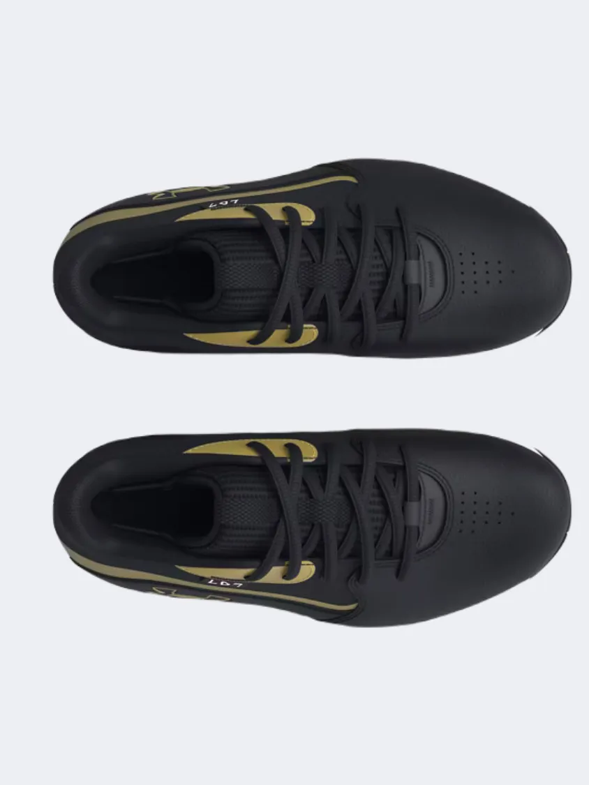 Waterproof Standing All Under Armour Lockdown 7 Ps-Boys Basketball Shoes Black/Metallic Gold