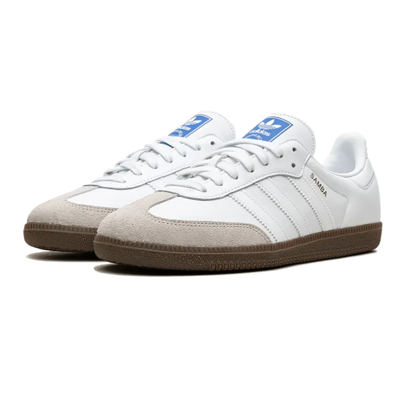 Adidas Samba Cloud White Blue Gum Weekend Style