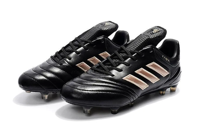 Adidas Copa 17.1 FG Soccer Cleats Shoes Black Gold Ankle Guard