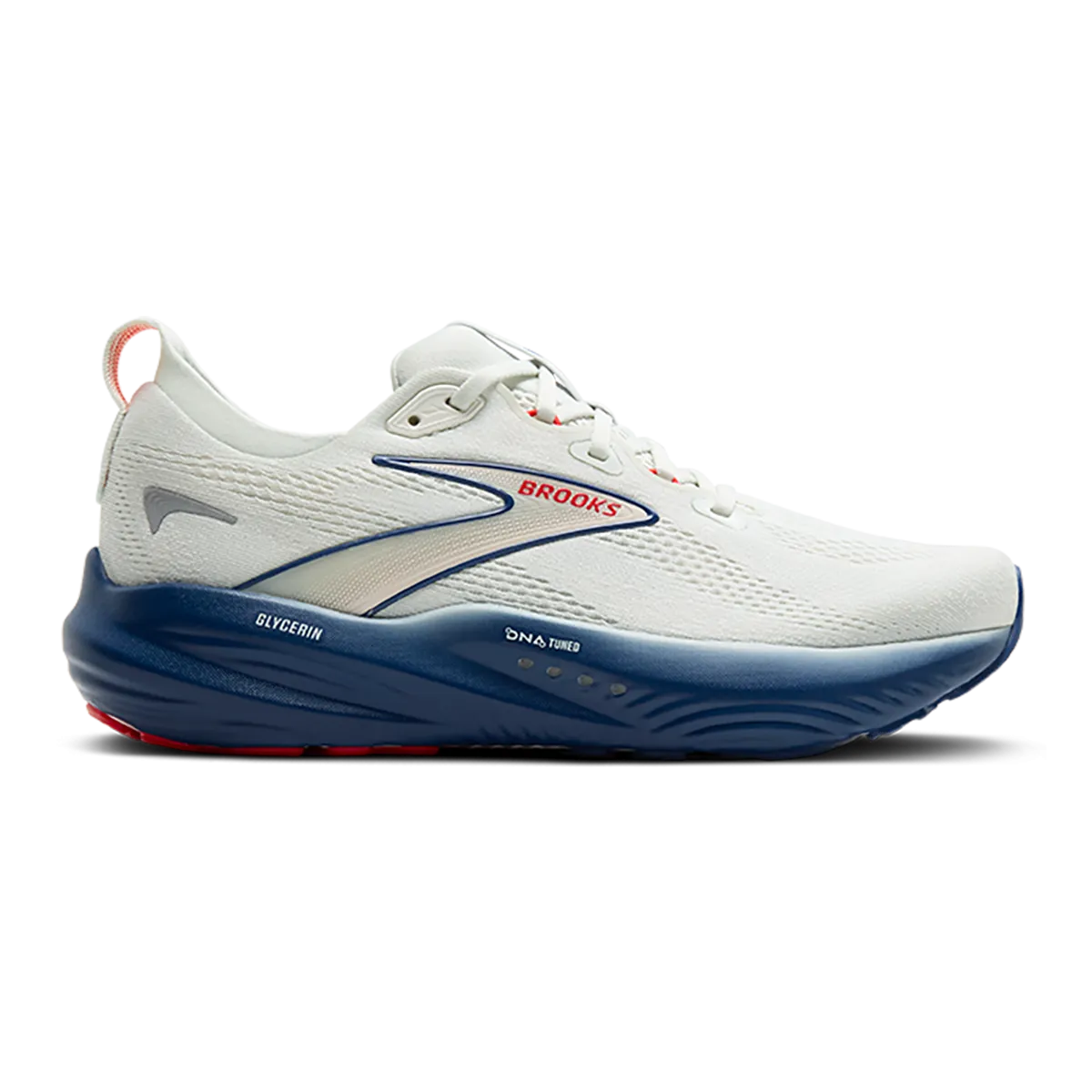 Anti Blister Insole competitive runners Brooks Glycerin 22 Gray - Navy Peony - Fiery Red
