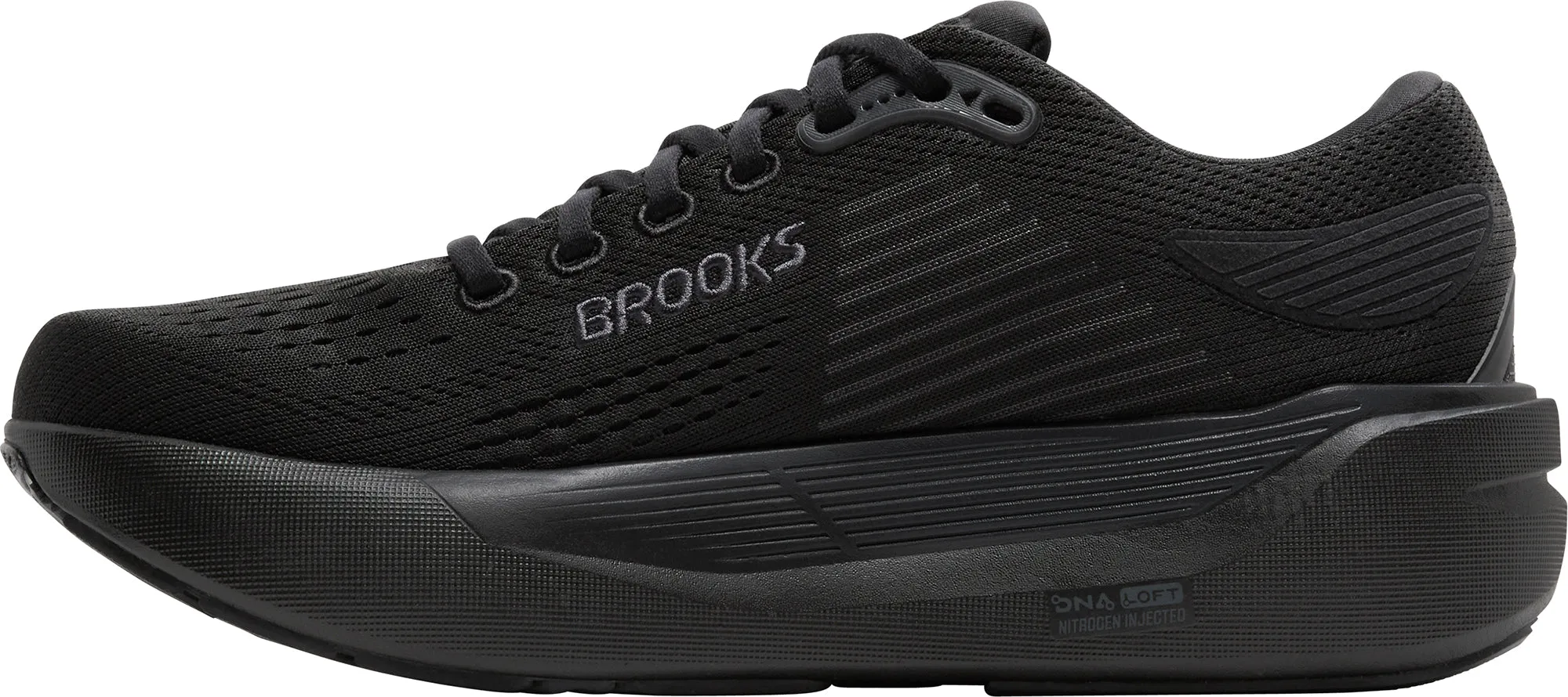 Brooks Ghost Max 3 Mens Running Shoes - Black Arch Support Footbed Rebound Efficiency