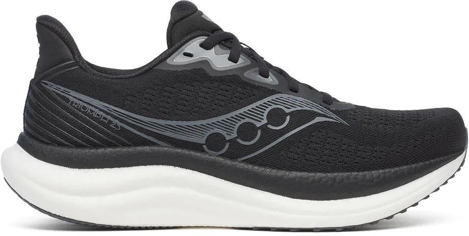 Saucony Triumph 23 Mens Running Shoes - Black Rubberized Edging Non   Slip Outsole
