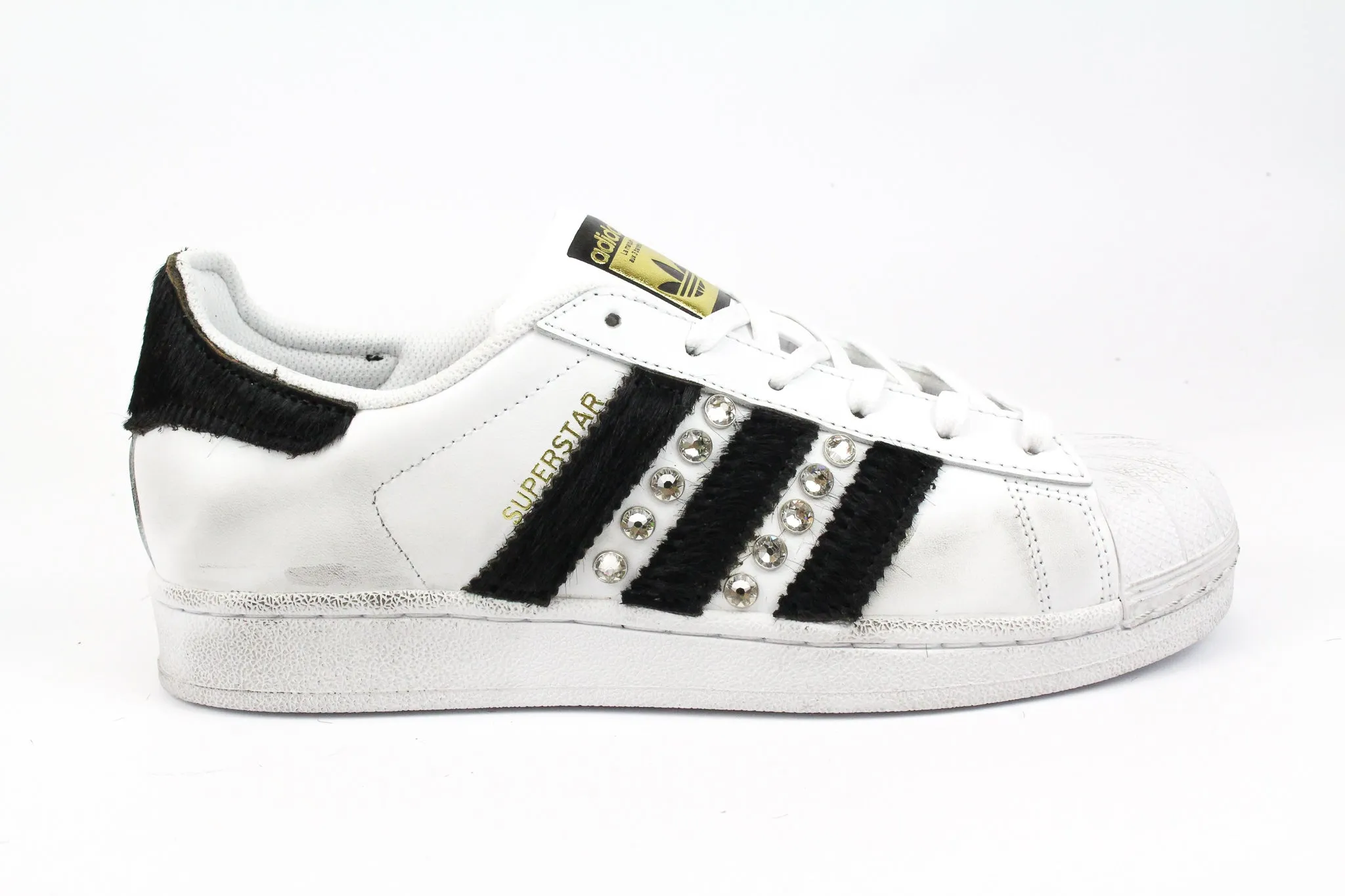 Zero Break In Adidas Superstar Cavallino Nero & Strass