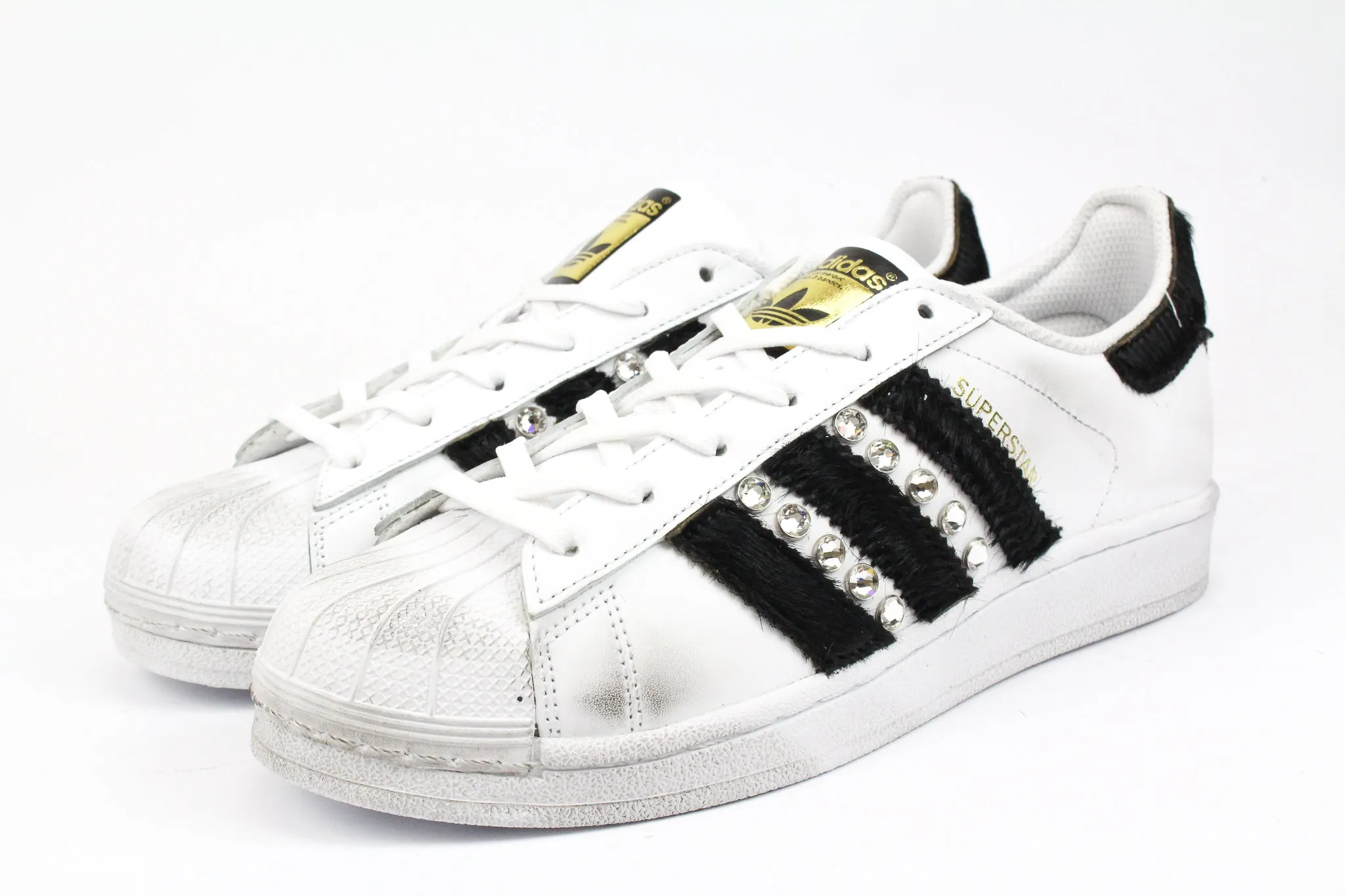 Adidas Superstar Cavallino Nero & Strass Shine Jog
