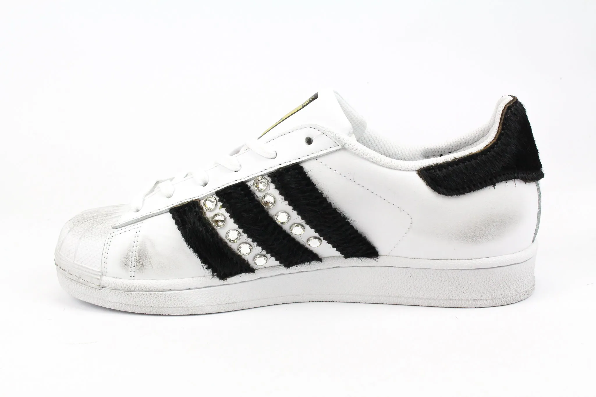 Fit And Go Adidas Superstar Cavallino Nero & Strass