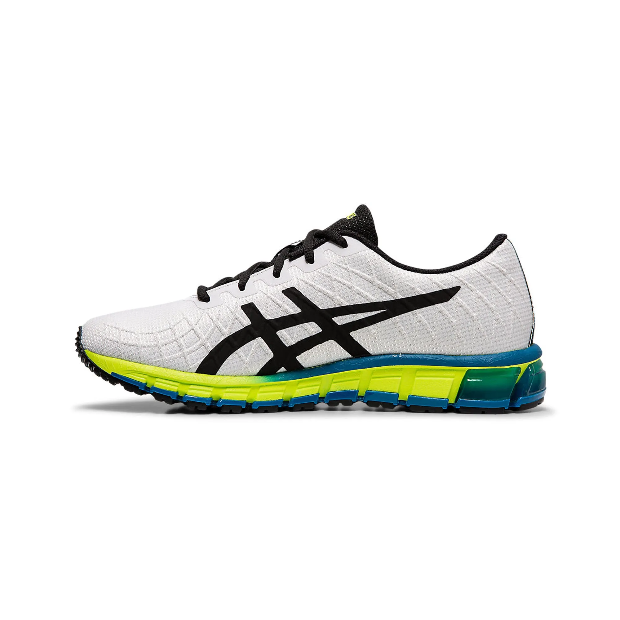 Foam Pod Cushioning moisture - wicking running footwear ASICS Gel Quantum 180 4 'White Safety Yellow'