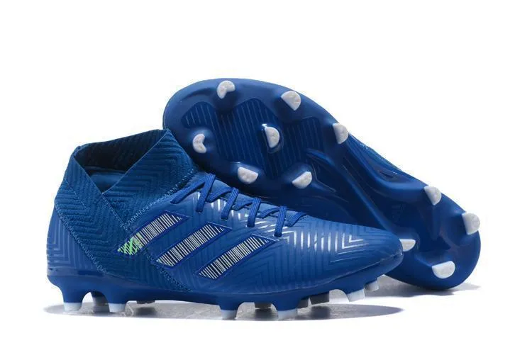 Step Lock New Adidas Nemeziz 18.1 FG Soccer Cleats Shoes Blue Green
