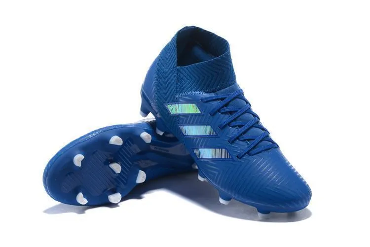 New Adidas Nemeziz 18.1 FG Soccer Cleats Shoes Blue Green Pitch Play