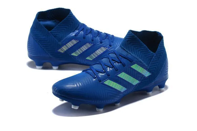 Ground Support Energy Gear New Adidas Nemeziz 18.1 FG Soccer Cleats Shoes Blue Green