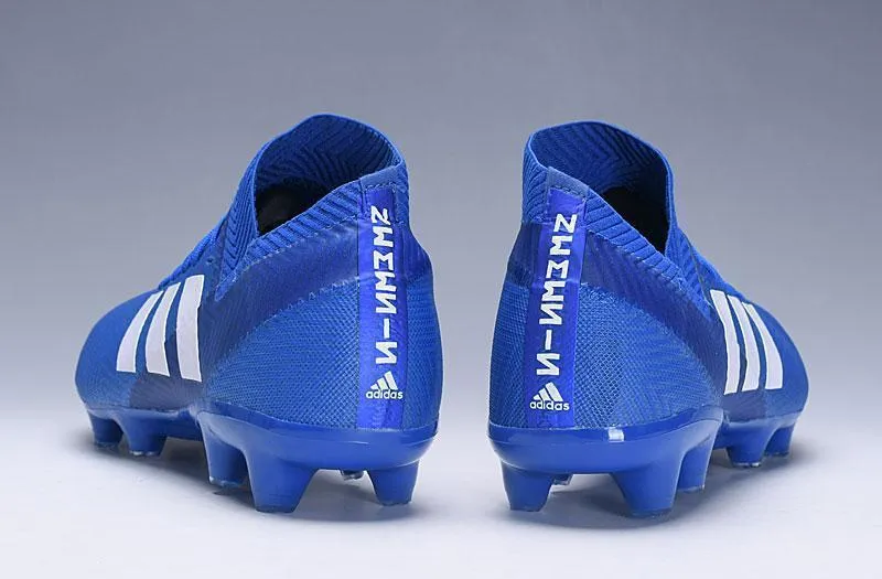 New Adidas Nemeziz Messi 18.1 FG Soccer Cleats Shoes Blue White Match Comfort Evening Match