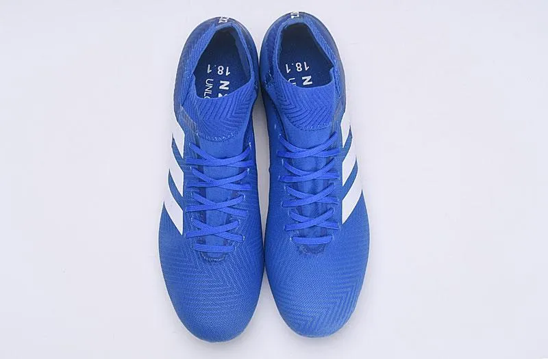 New Adidas Nemeziz Messi 18.1 FG Soccer Cleats Shoes Blue White Power Frame