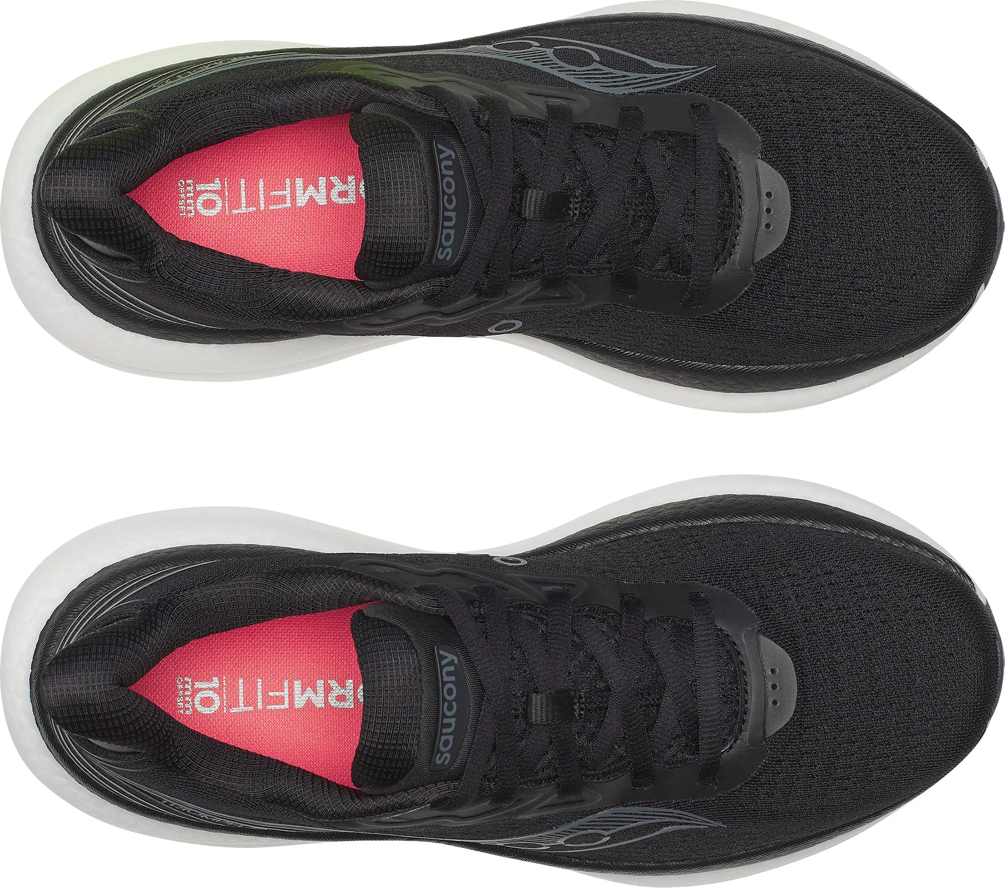 Saucony Triumph 23 WIDE FIT Womens Running Shoes - Black Ergonomic Last Design Under Armour Charged Assert
