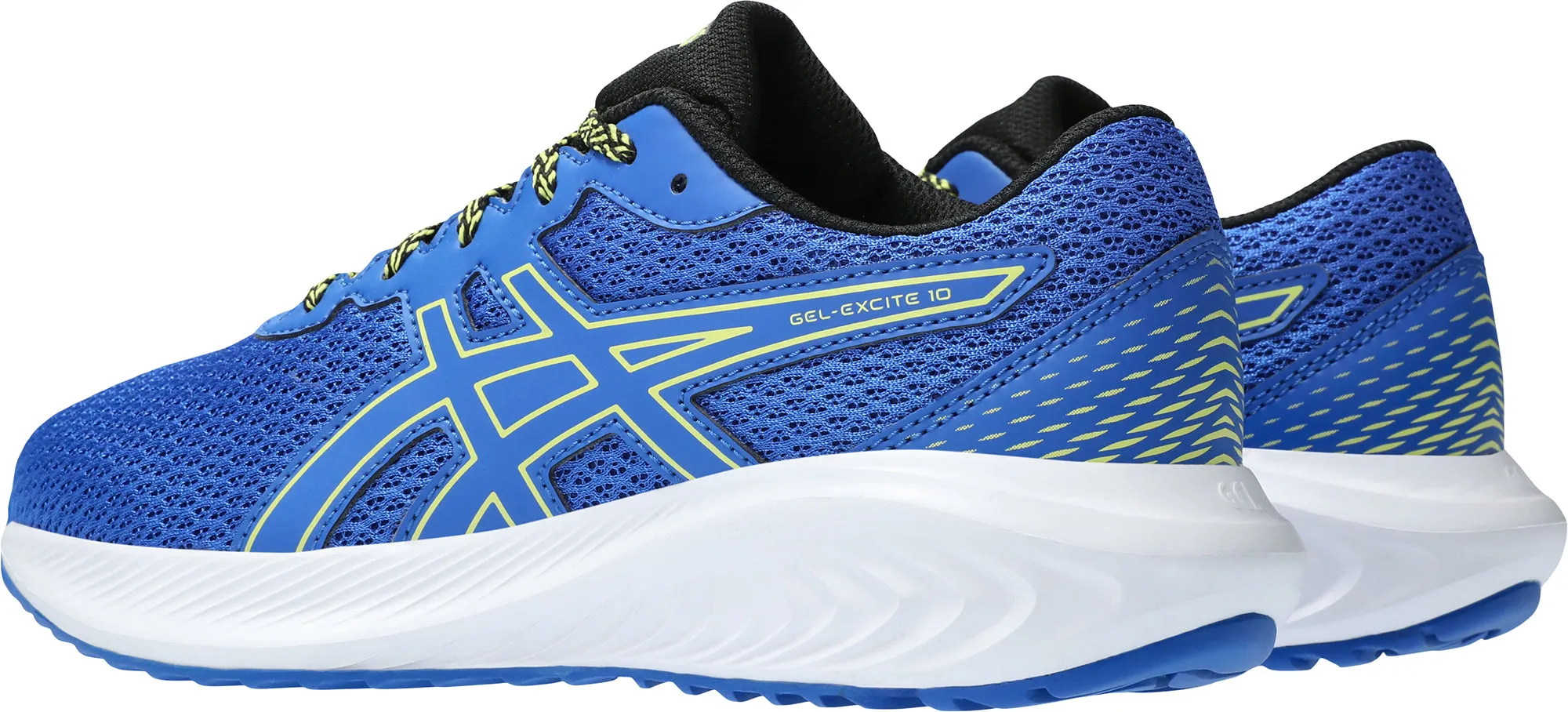 Snug heel running in a ferry terminal area shoes Asics Gel Excite 10 GS Junior Running Shoes - Blue