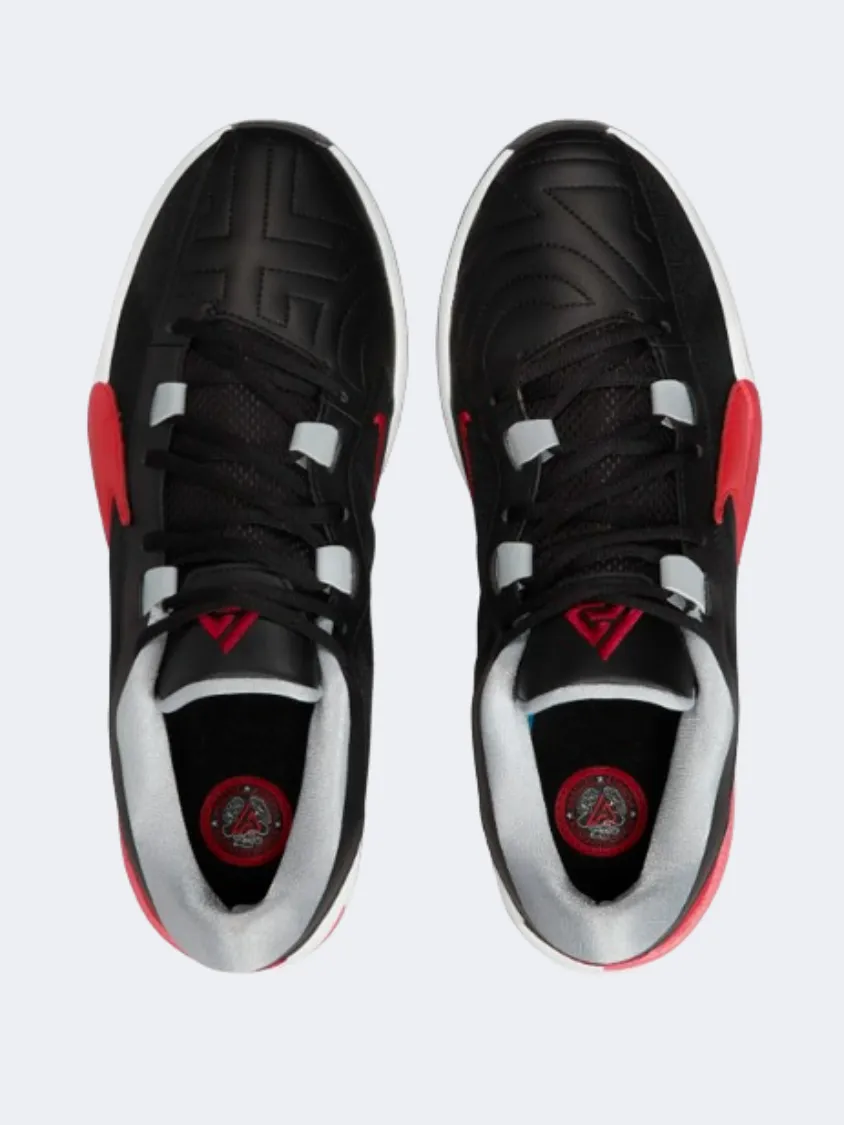 Nike Zoom Freak 5 Men Basketball Shoes Black/Red/Platinum Compression Molded Midsole Concert Mood
