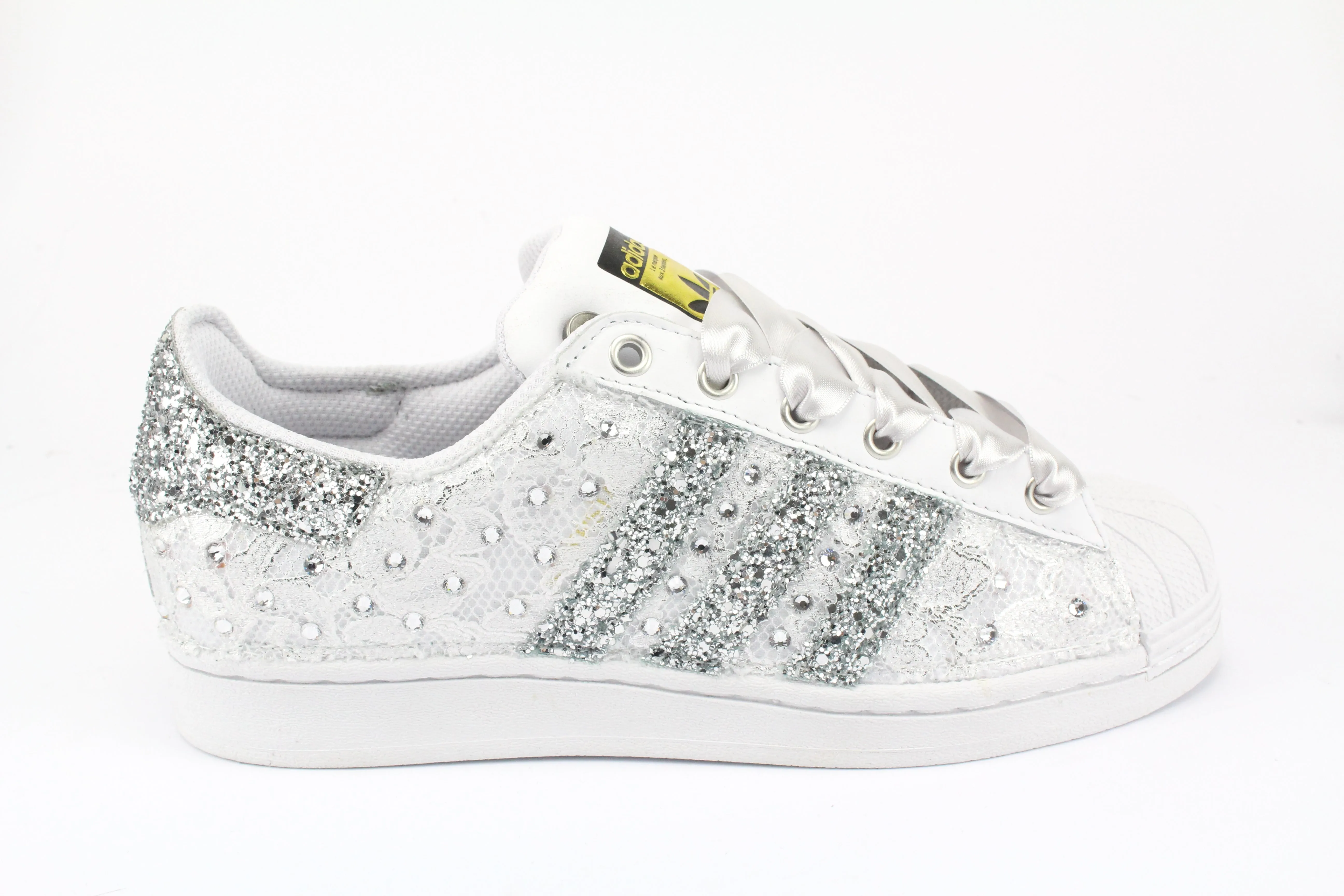 Adidas Superstar Pizzo Silver & Strass Termo Thermoregulating Interior Style Mix