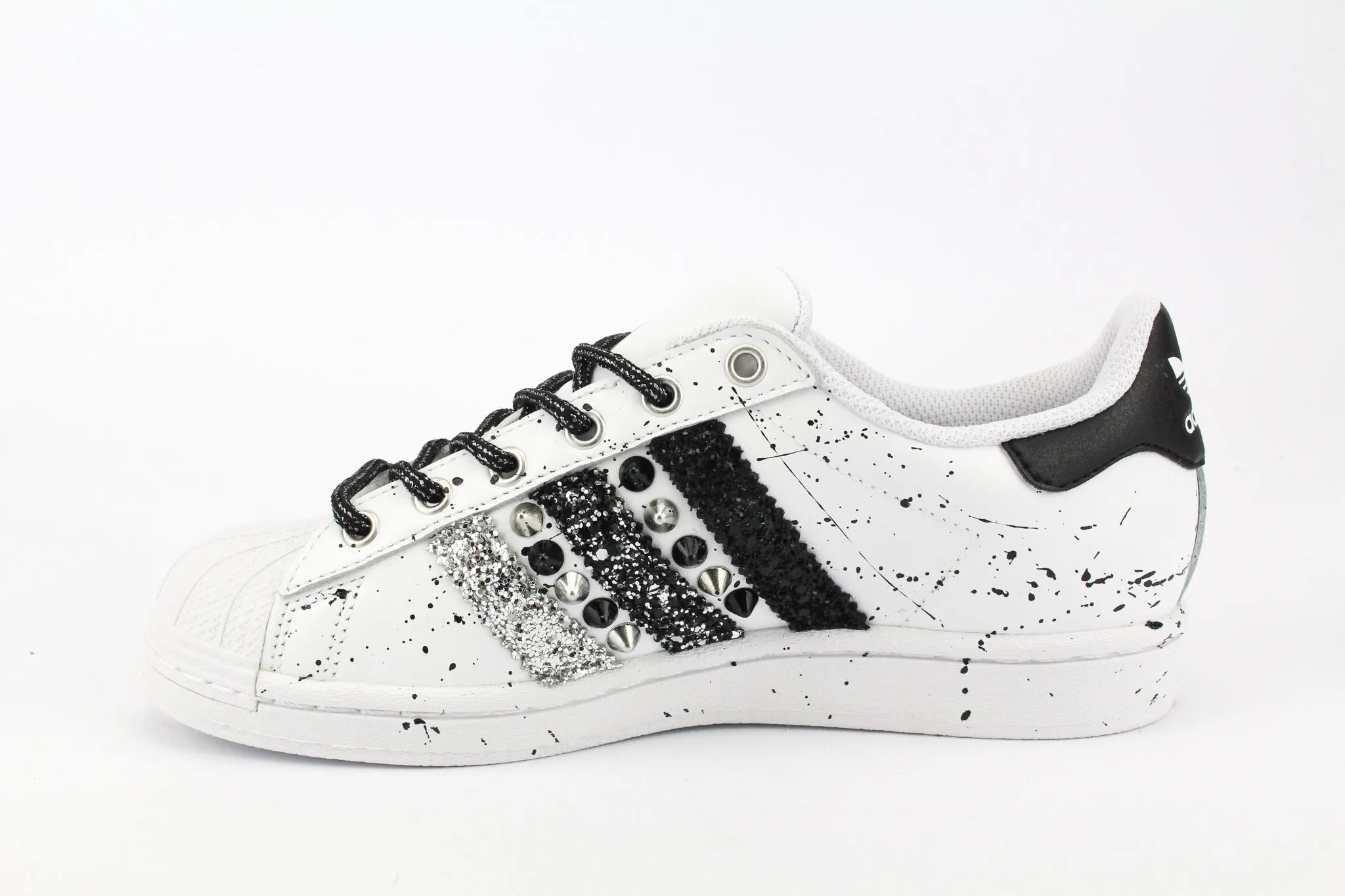 Durable Fit Tidy Form Adidas Superstar Glitter Borchie & Vernice
