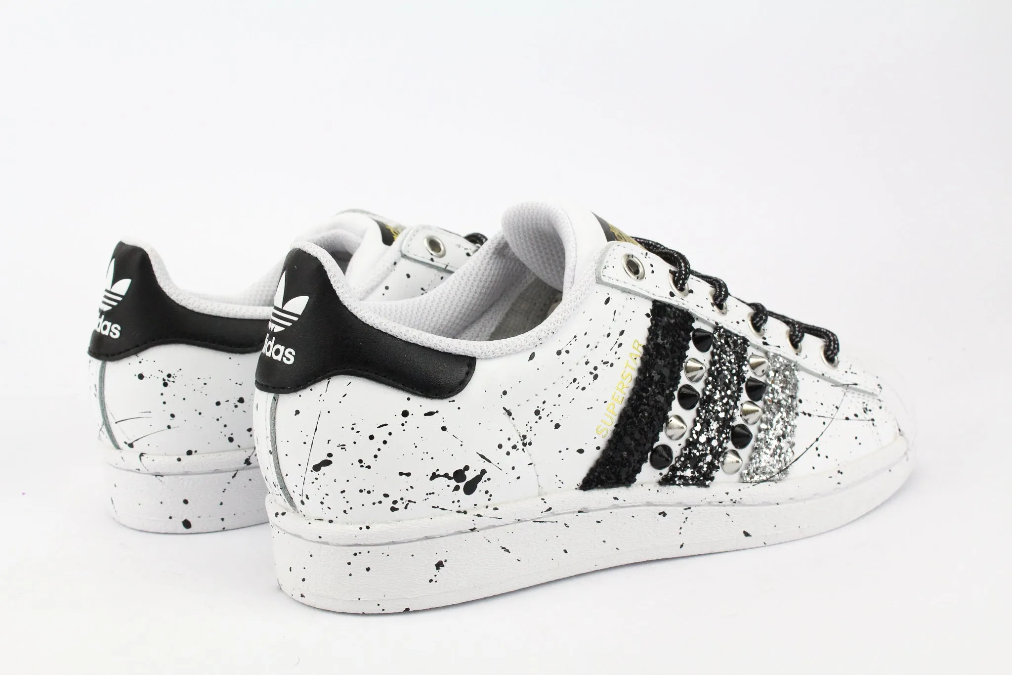 High-Quality Materials Adidas Superstar Glitter Borchie & Vernice