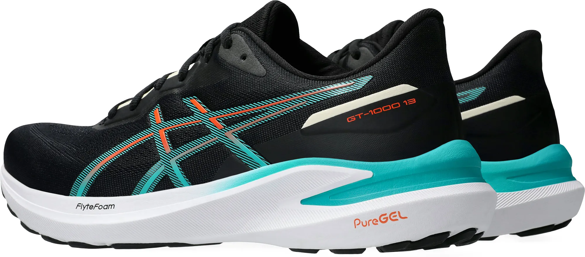 Asics GT 1000 13 Mens Running Shoes - Black running in a salt flat area shoes senior shoes