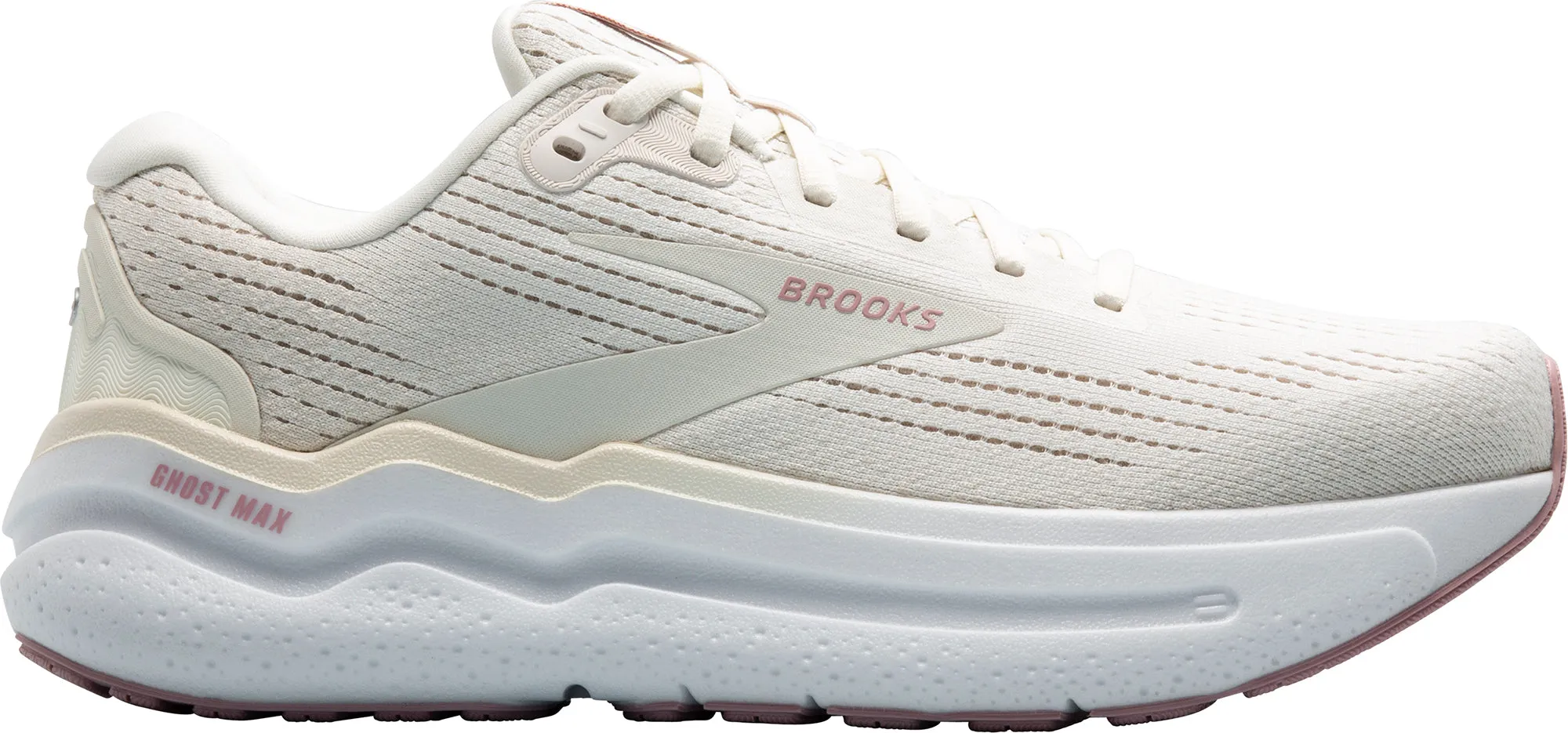Brooks Ghost Max 2 Womens Running Shoes - Cream Multi Density Midsole
