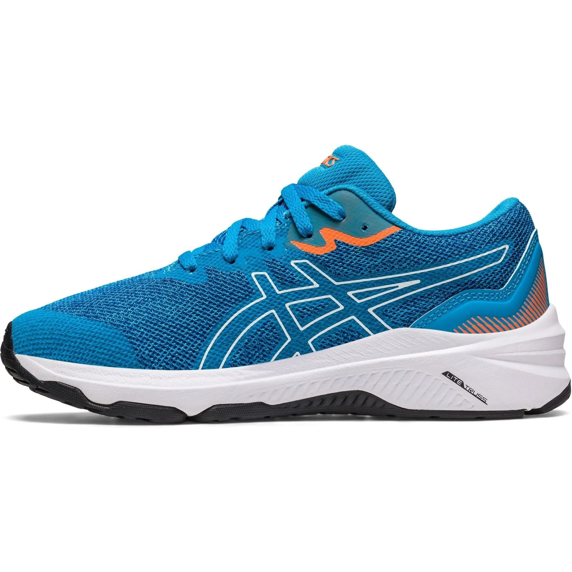 running in a mud run shoes Asics GT 1000 11 GS Junior Running Shoes - Blue