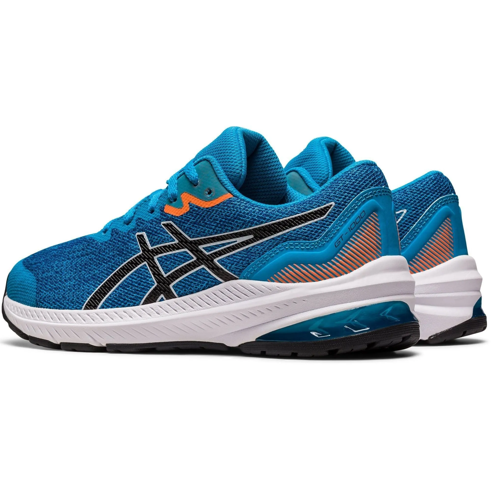 Asics GT 1000 11 GS Junior Running Shoes - Blue logo - sequined shoes