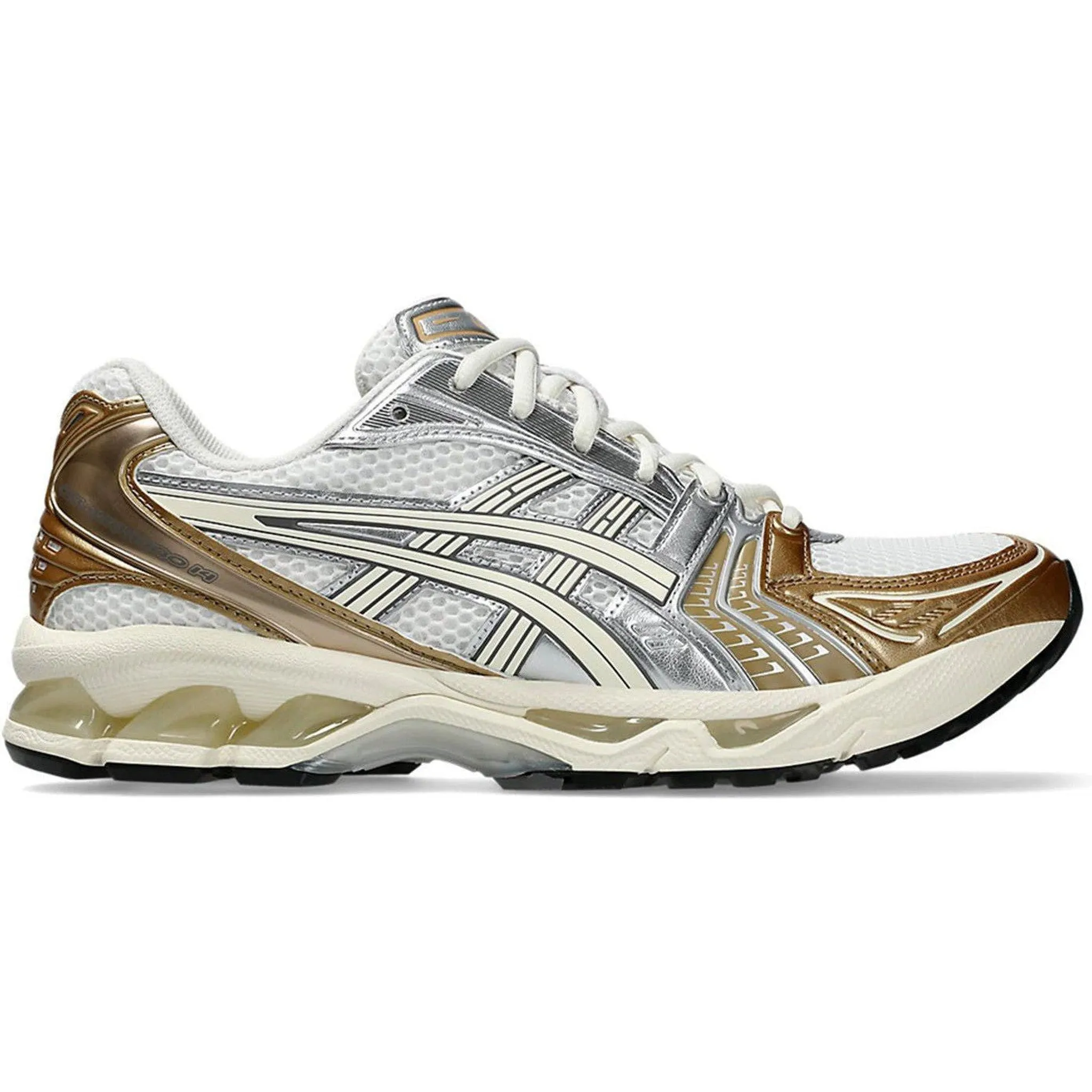 plain - design shoes ASICS GEL-Kayano 14 White Cream Gold (Women's)