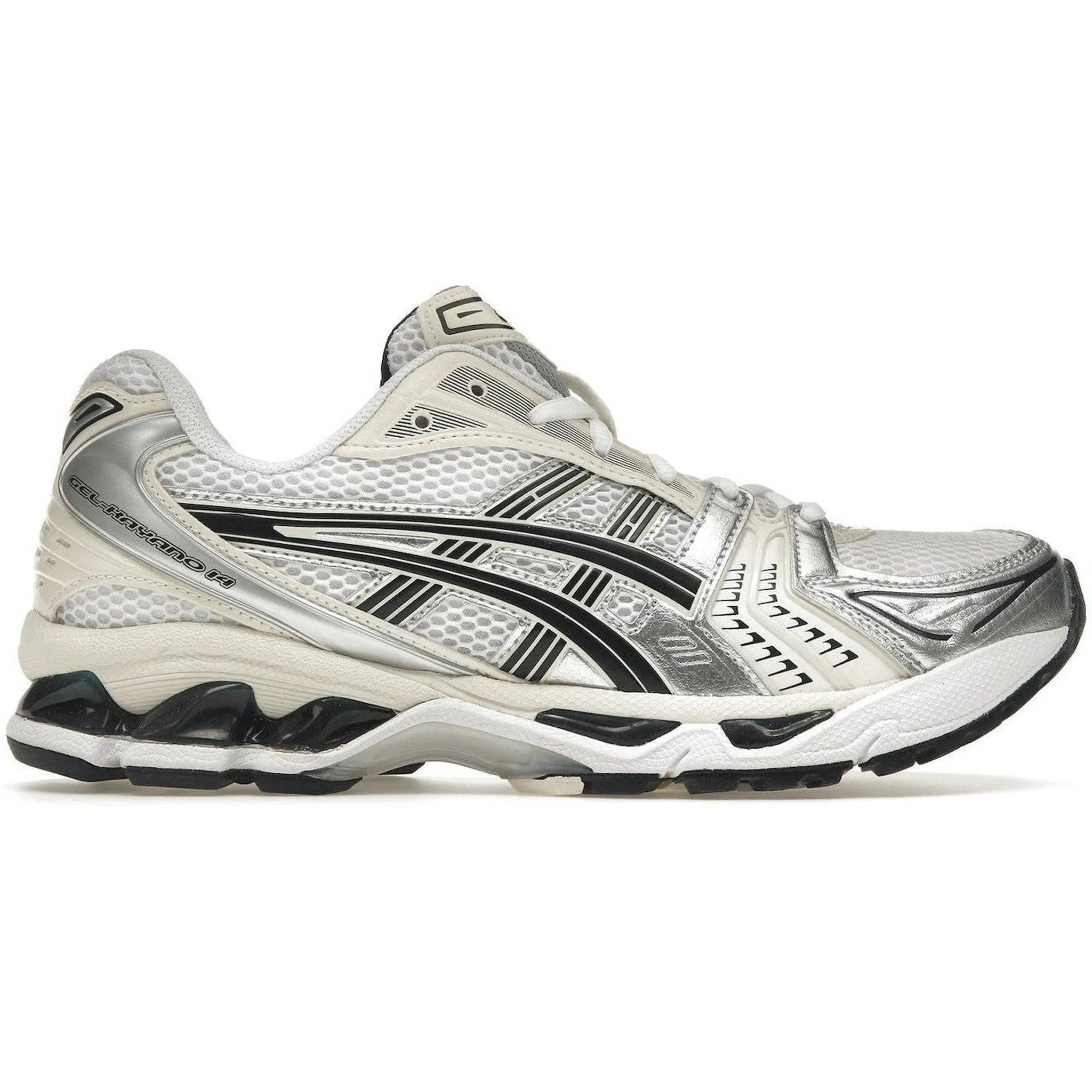 Trendy Colors hill running ASICS Gel-Kayano 14 White Midnight (Women's)