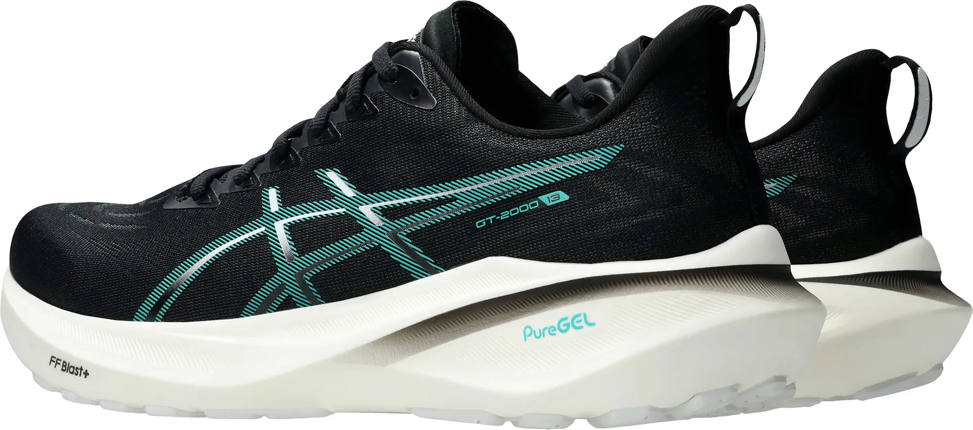 Asics GT 2000 13 Mens Running Shoes - Black Abrasion Resistant Outsole faster recovery
