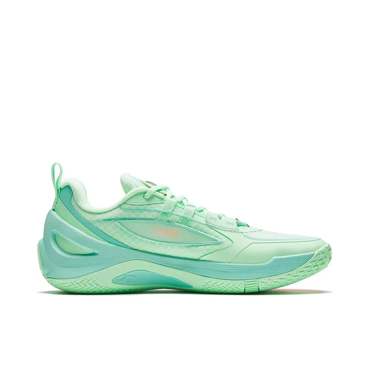 Compression Molded Heel Counter Sock Like Collar Design Donte DiVincenzo x Anta Instant ZAP 1 - Cyan-Blue