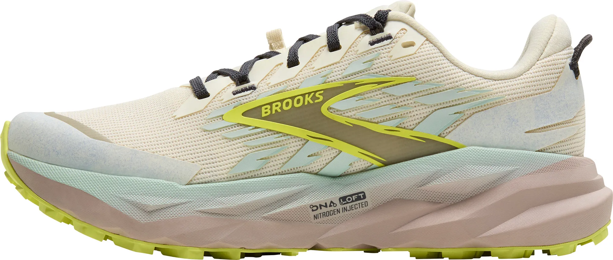 Brooks Cascadia 19 Womens Trail Running Shoes - Cream anti - blister - prevention shoes Ventilation Perforation System