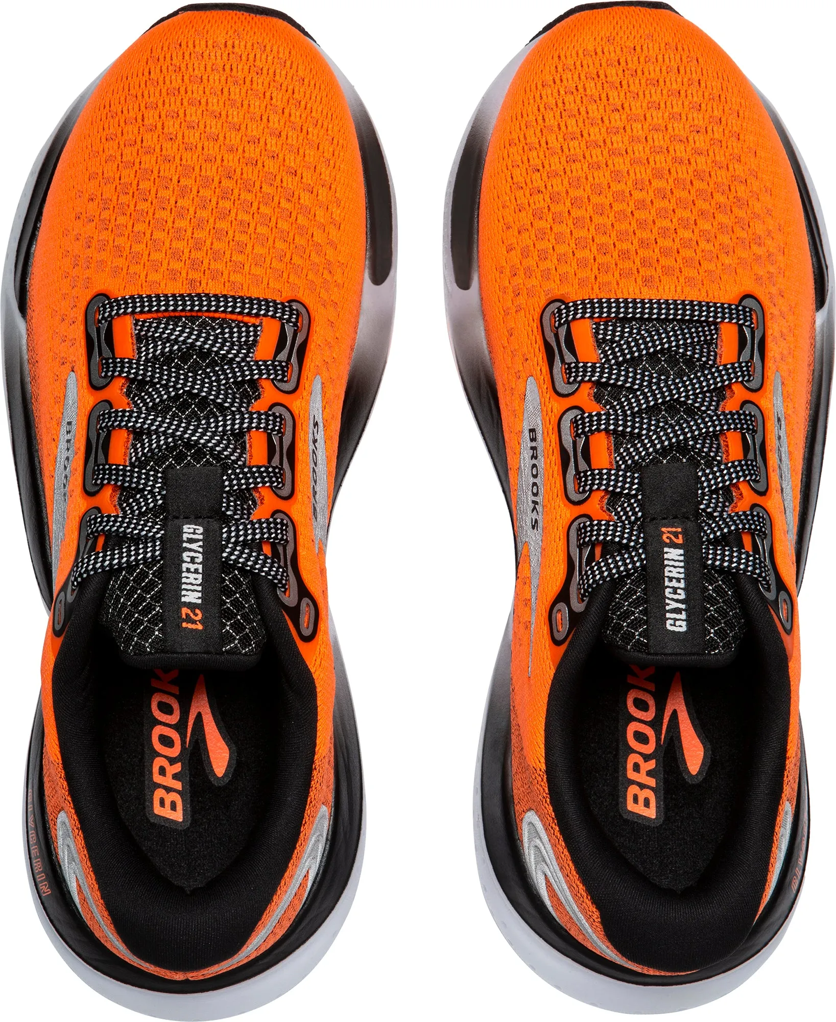 slip - on style Brooks Glycerin 21 Womens Running Shoes - Orange