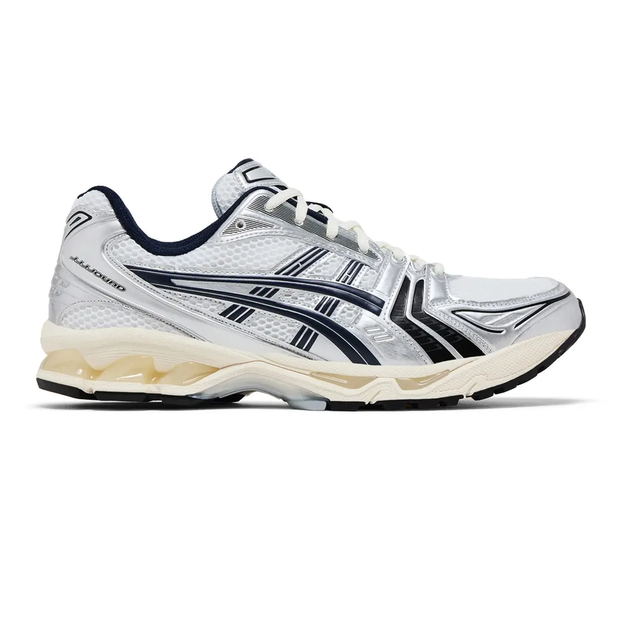 embroidered - finish - design shoes ASICS Gel-Kayano 14 JJJJound 'White Navy' (2025)