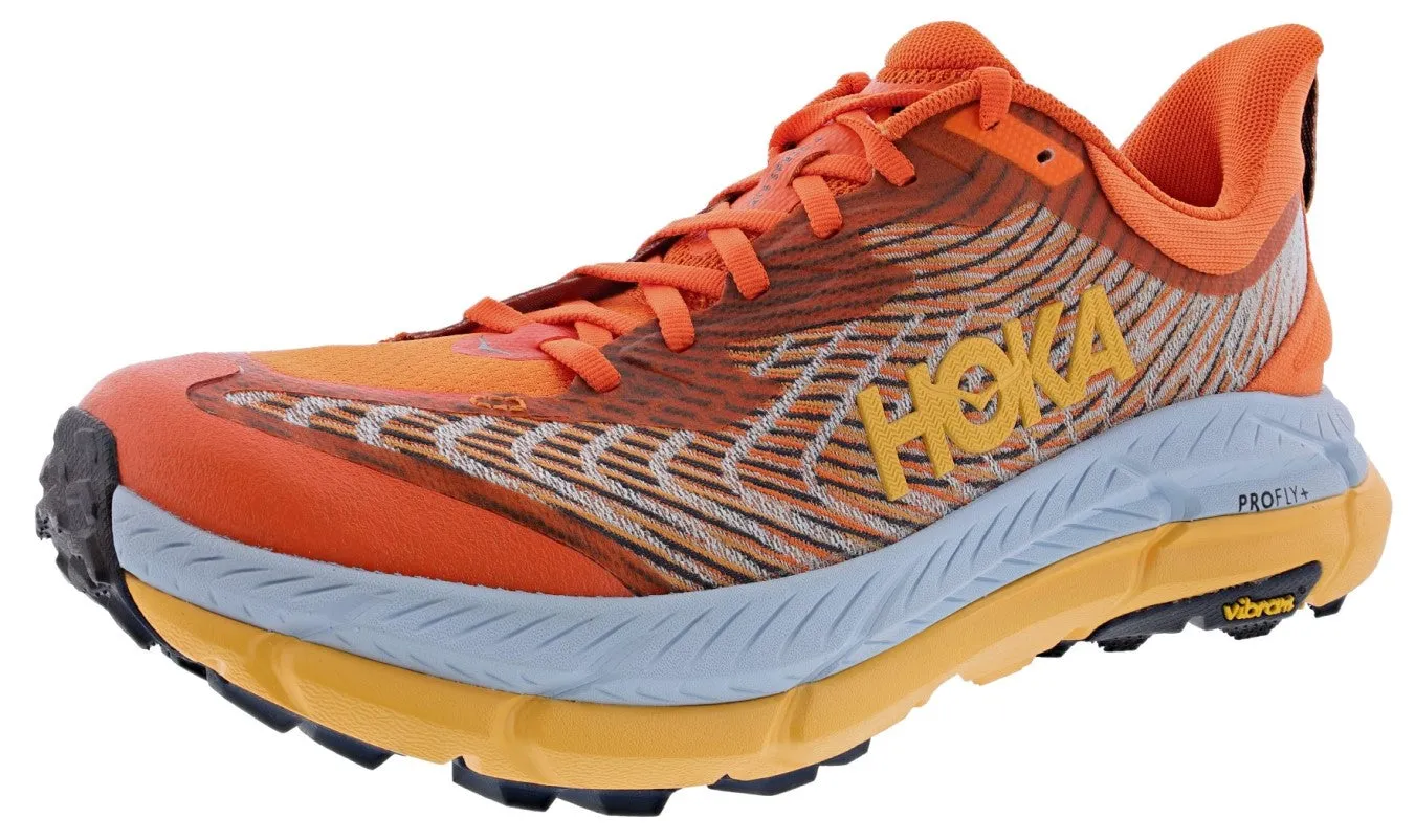 Hoka Men's Mafate Speed 4 Lightweight Trail Running Shoes Slip On Convenience Orthopedic Friendly Design