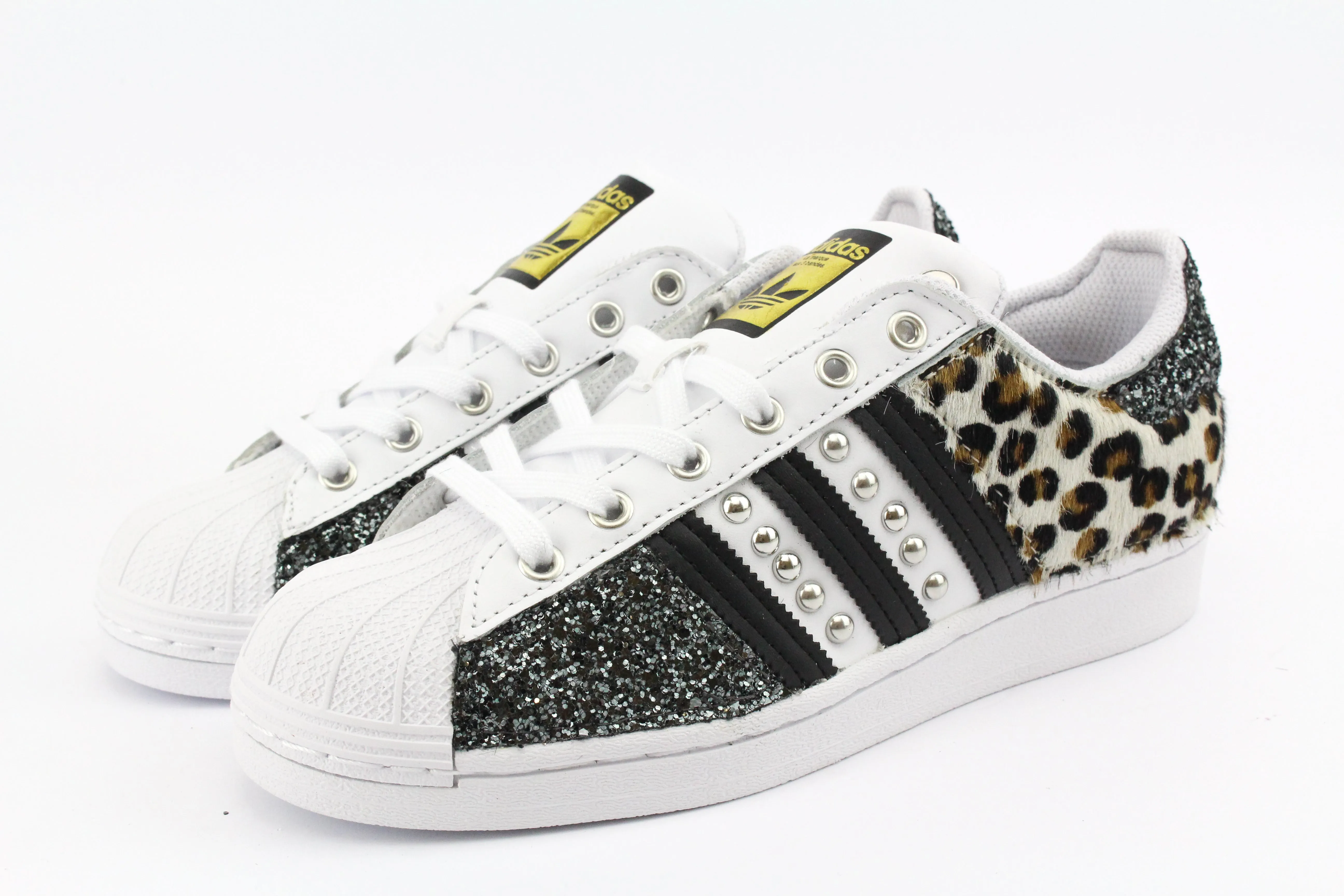 Adidas Superstar Maculate Glitter BlackSilver & Borchie Guard Step