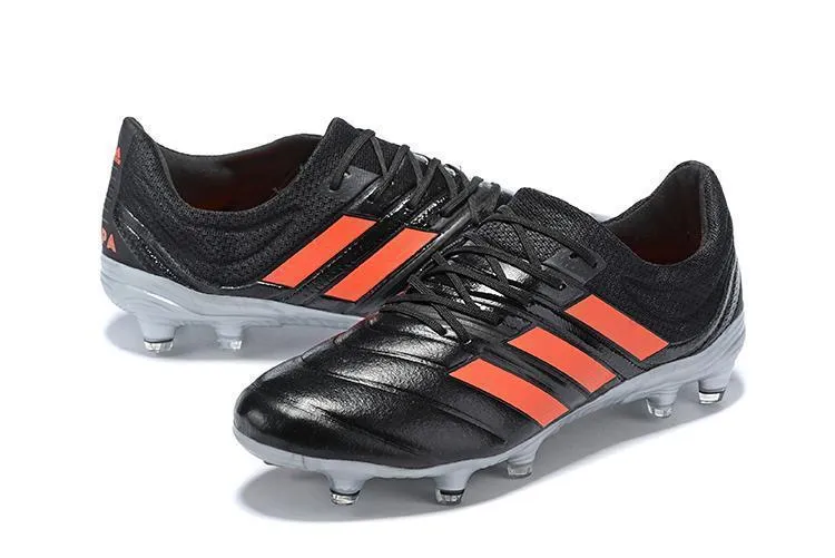 Secure Strap Adidas Copa 19.1 FG Soccer Cleats Shoes Black Orange