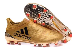 dry surface Adidas X 16  Purechaos FG/AG Soccer Cleats Golden