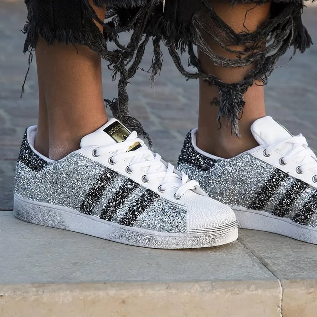 PaddedCollar Heel Design Adidas Superstar Total Glitter