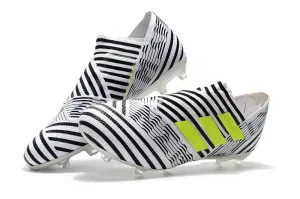 Turf Game Play Control New Adidas New Nemeziz Agility FG TPU Soccer Cleats Shoes White Black Green