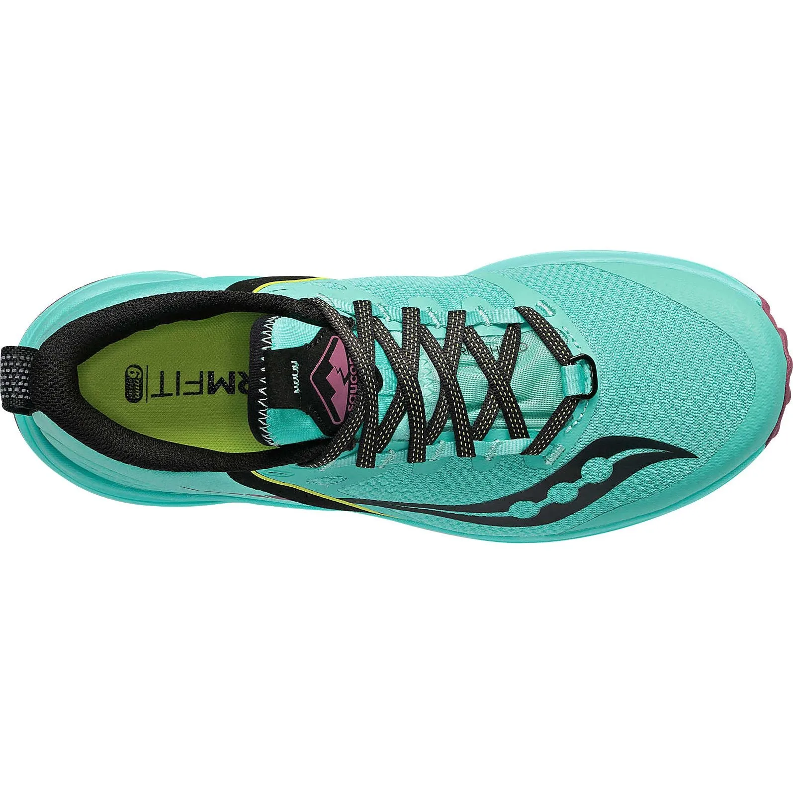 Thermal Bonded Overlays Lightweight Mesh Shoes Saucony Xodus Ultra Womens Trail Running Shoes - Green