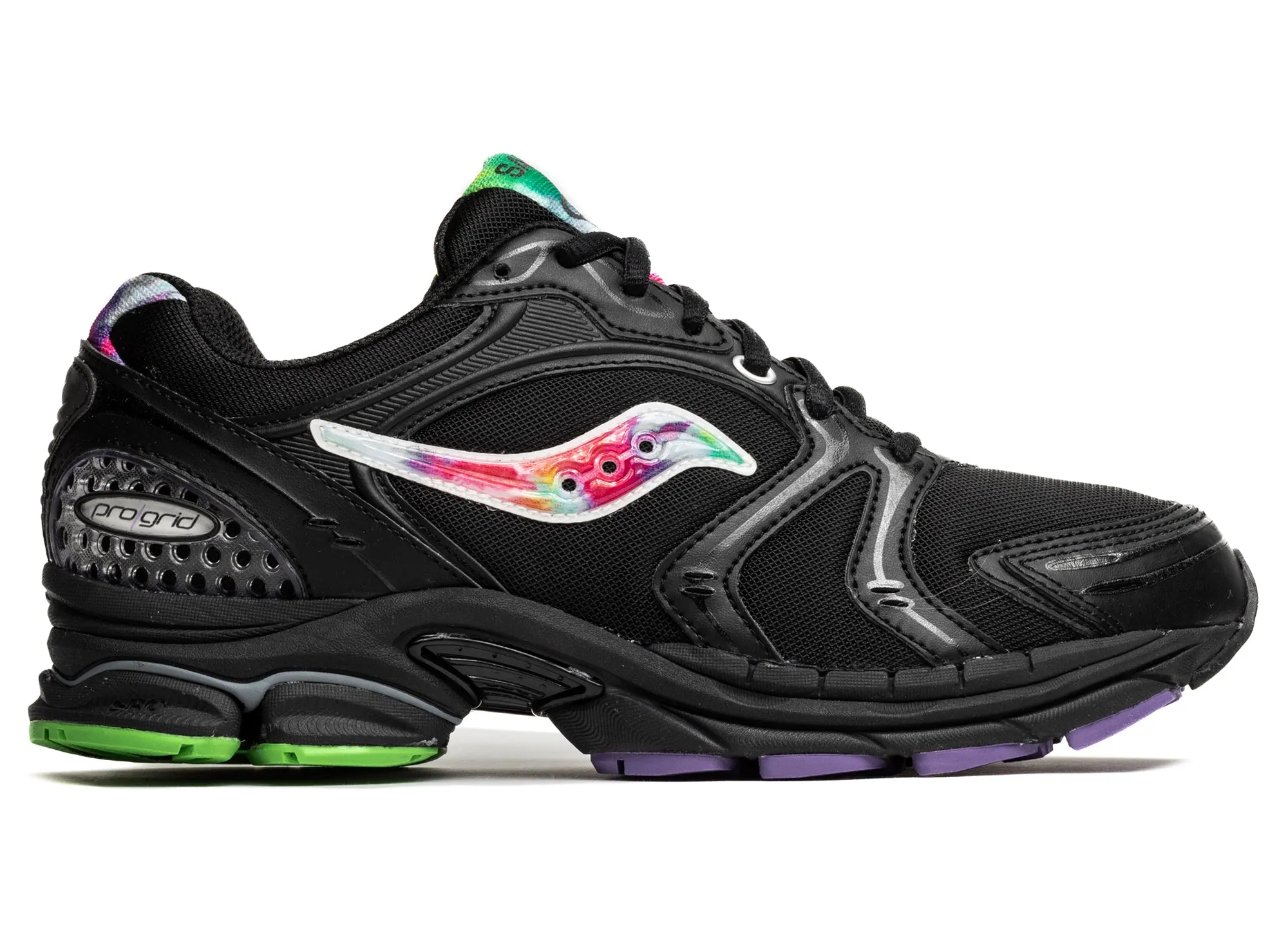 anti - static - feature shoes Dynamic Grip Saucony Pro Grid Triumph 4 'Tie-Dye'