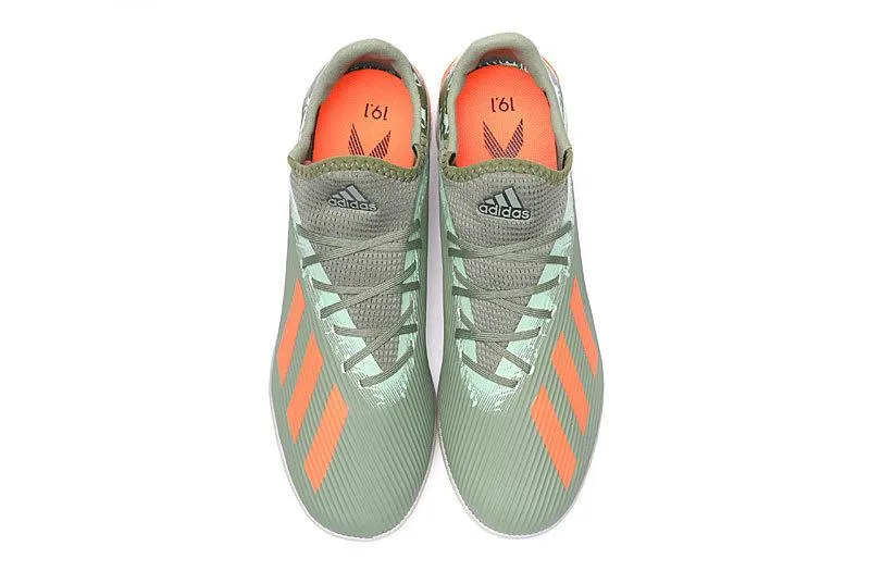 Firm Cushion Quick lace Adidas X 19.1 Encryption MD adidas X 19.1 TF Soccers Cleats Shoes White Green
