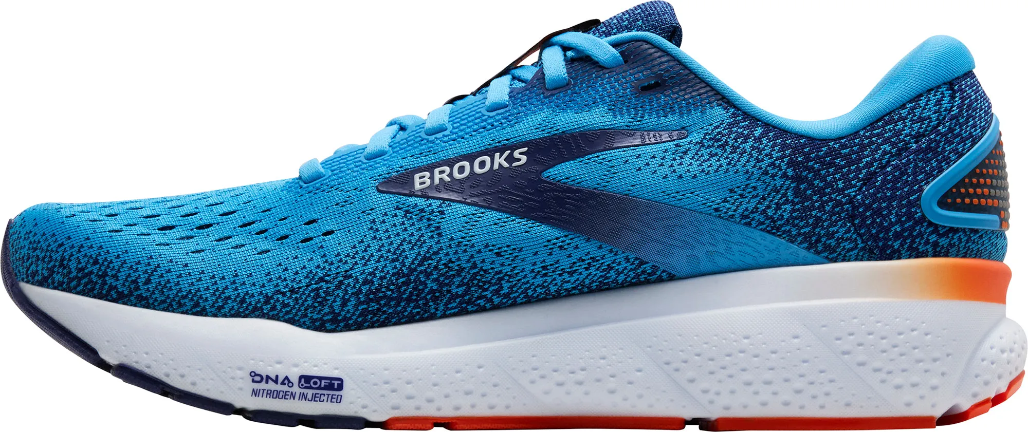 Pressure Dispersing Insole snug shoes Brooks Ghost 16 Mens Running Shoes - Blue