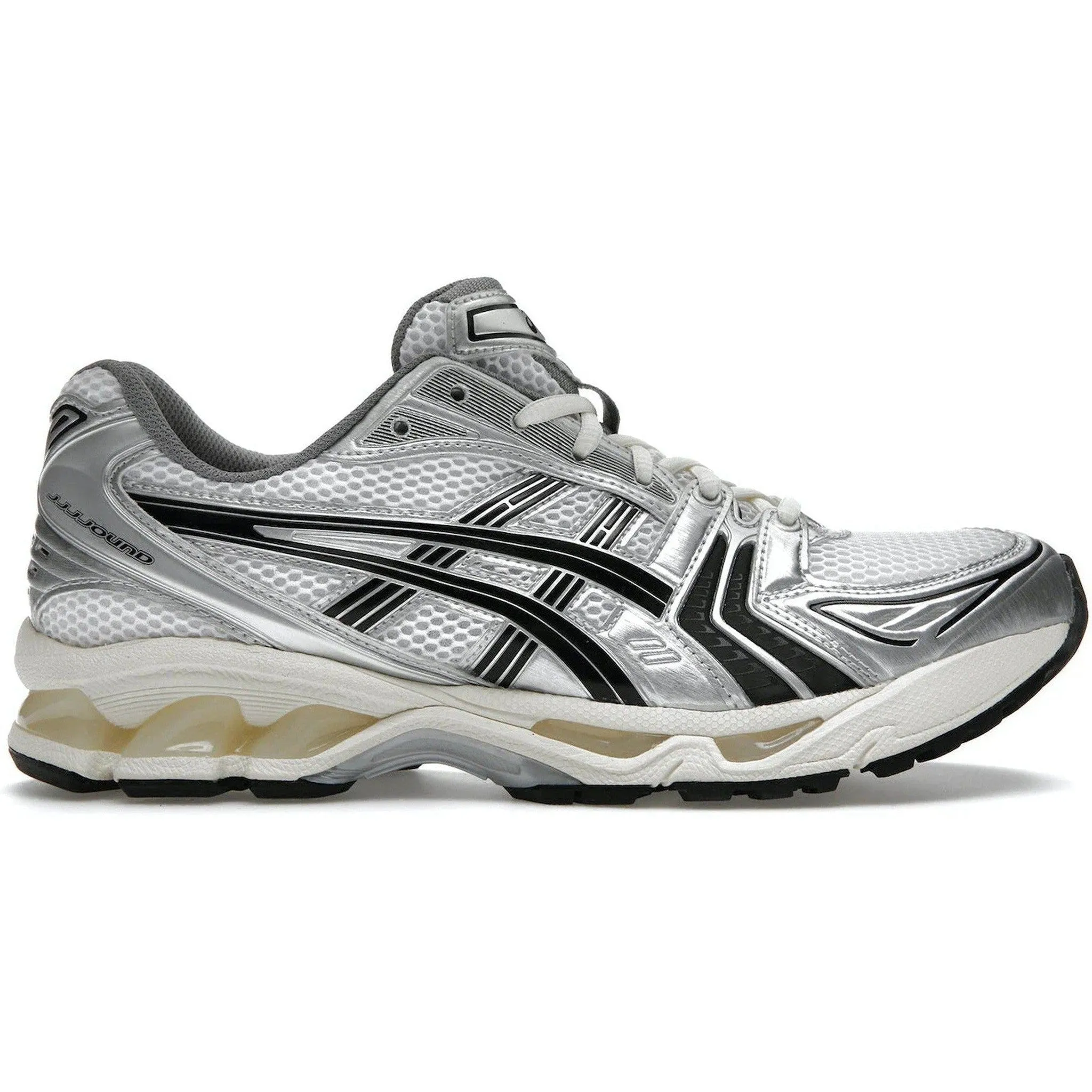 Reactive Propulsion Well   Ventilated ASICS Gel-Kayano 14 JJJJound Silver Black
