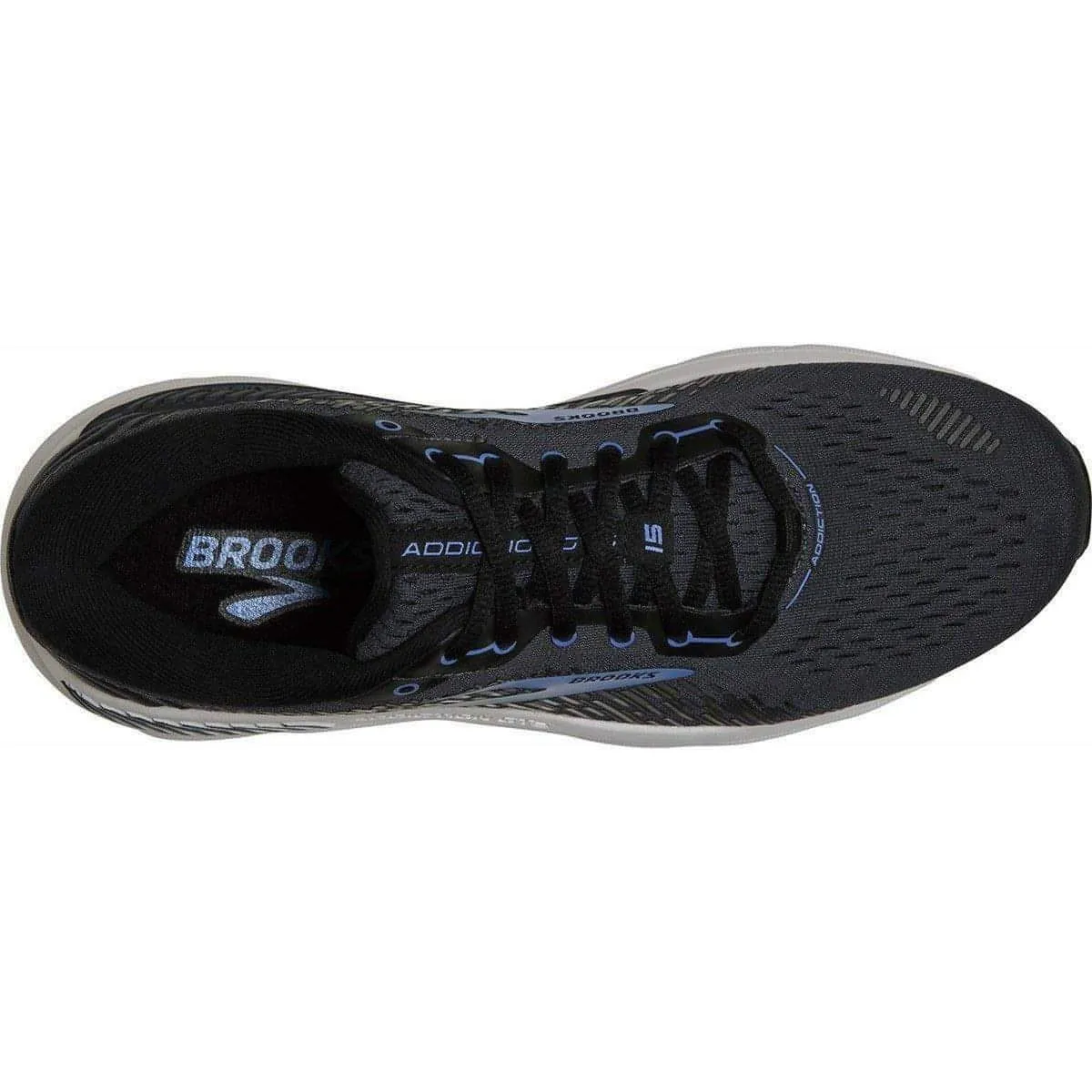 sandy terrain Molded Heel Cup Brooks Addiction GTS 15 Mens Running Shoes - Black