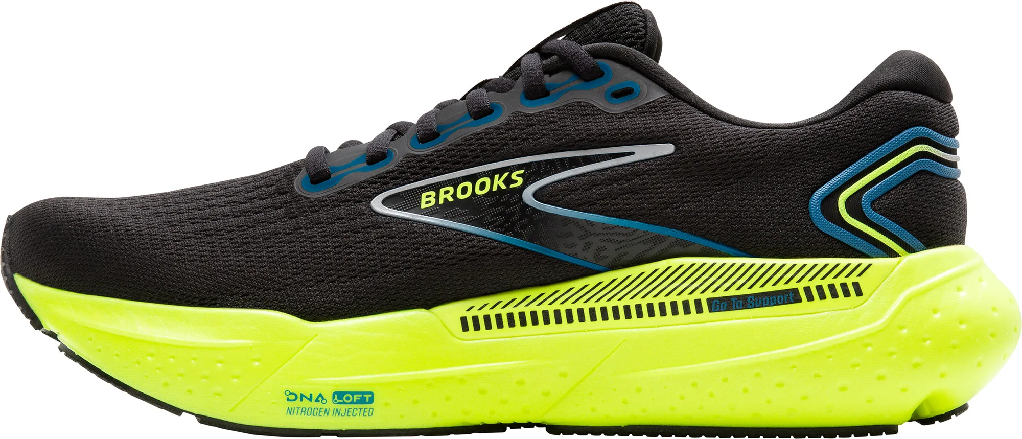 long - lasting - quality shoes Anti Odor Lining Material Brooks Glycerin GTS 21 Mens Running Shoes - Black