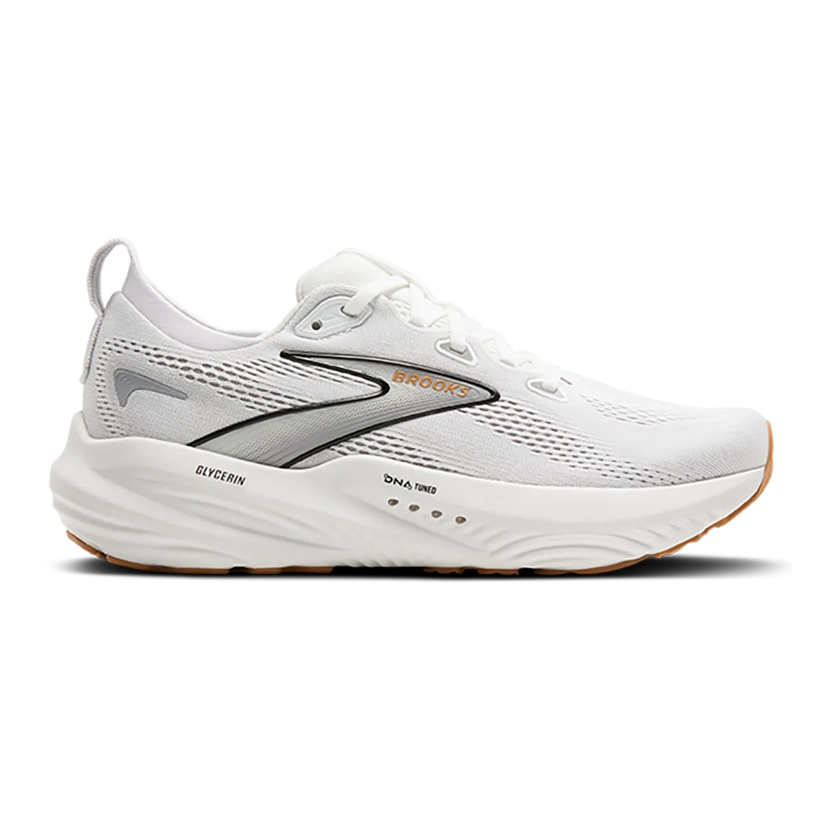 Brooks Glycerin 22 White - Grey - Black Compression Molded Midsole